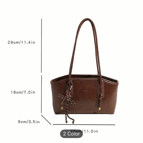 Elegant Unbranded Brown Shoulder Bag-NIP - Picture 3 of 12